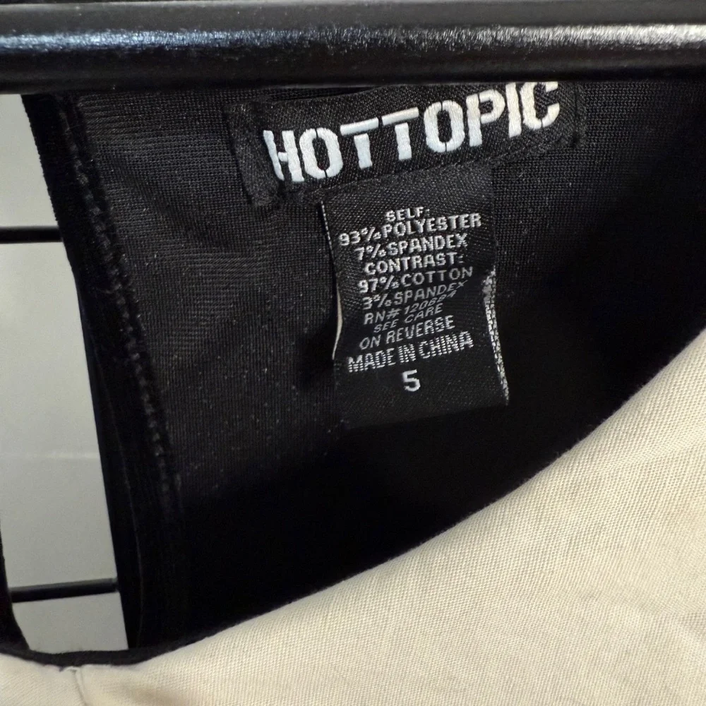 Hot Topic 5X Black Velvet Wednesday Vibes Mini Dress - Picture 2 of 3